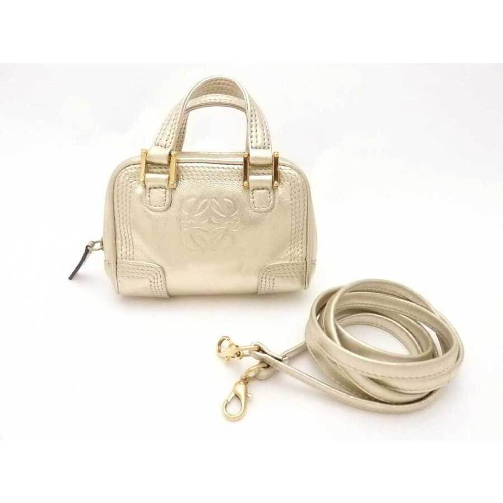 Loewe Amazona leather crossbody shoulder bag key ring case gold